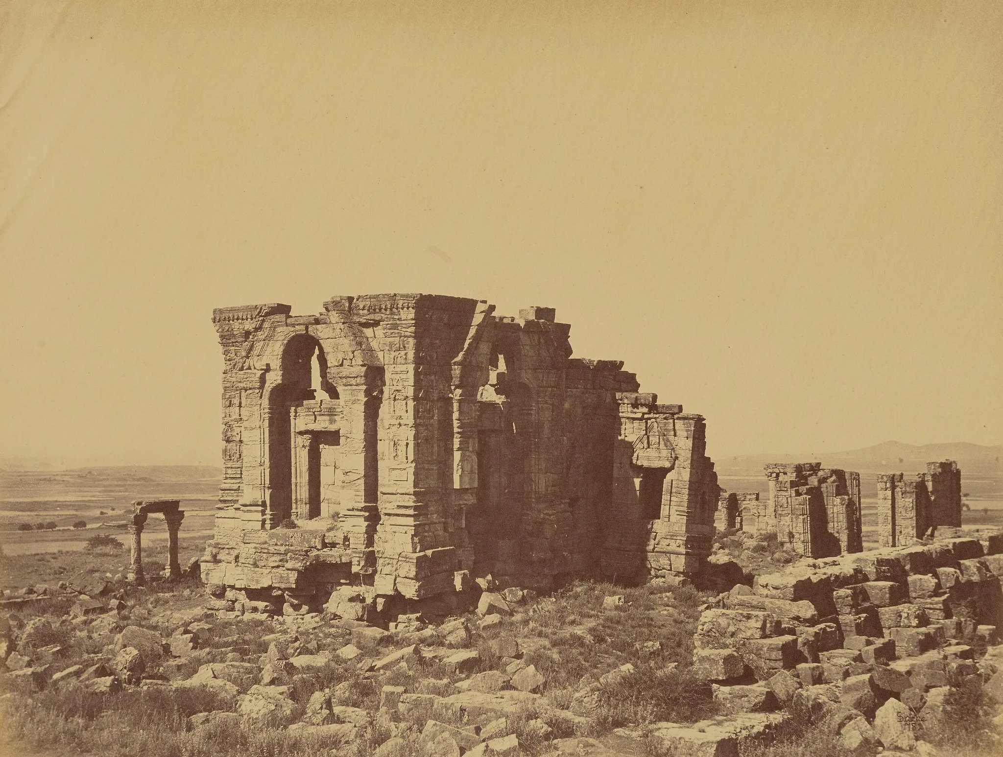 Ruins of the Martand Sun Temple photographed in 1873