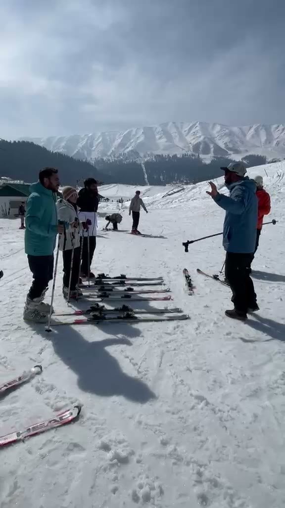 First runs on the Gulmarg nursery slope